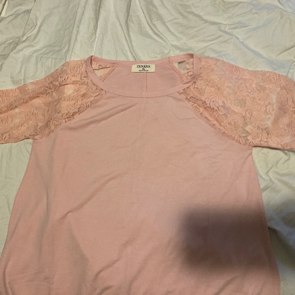 Zenana XL light pink shirt brand new